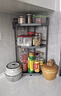 四季沐歌廚房調料置物架不銹鋼臺面轉角調味品儲物架多功能收納用具大全 曬單實(shí)拍圖