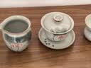 不拙哥窯三才蓋碗茶碗單個(gè)單人茶具帶過(guò)濾組不燙手防燙手繪蓋碗三件套 曬單實(shí)拍圖