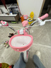 永久兒童自行車(chē)3-8歲小孩腳踏單車(chē)寶寶中大童女孩公主款童車(chē) 【升級-白胎】小貓粉+護具禮包 14寸 曬單實(shí)拍圖
