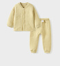 童泰（TONGTAI）寶寶秋衣套裝秋冬季純棉保暖嬰兒衣服兒童睡衣家居服黃色73cm 曬單實(shí)拍圖