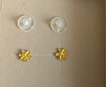 六福珠寶新年禮物 足金梔子花黃金耳釘 計價(jià)G01G0027DS 約1.00克 曬單實(shí)拍圖