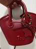 toutou包女菜籃子包紅色婚包本命年新年生日禮物單肩斜挎手提包送女友 曬單實(shí)拍圖