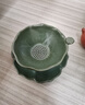 AILUKI日本茶漏過(guò)濾網(wǎng)窯變綠釉荷葉茶漏茶濾一體瓷孔過(guò)濾網(wǎng)茶具漏斗茶葉 荷葉茶漏-窯變青野 材質(zhì)健康 曬單實(shí)拍圖
