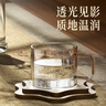 金灶（KAMJOVE）玻璃水杯耐熱小品茗杯加厚功夫茶杯茶具家居泡茶小杯帶把花茶杯 透明款 150ml 4只 曬單實(shí)拍圖