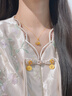 亞一[老廟黃金]和田玉銀項鏈女款女士首飾品生日紀念日禮物送女友老婆 曬單實(shí)拍圖