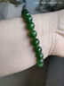 周大生【禮物】和田玉手串有黑點(diǎn)碧玉手鏈生日禮物單珠約8mm 曬單實(shí)拍圖