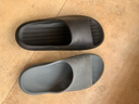 樸西男士四季抗菌室內浴室洗澡防滑居家情侶涼拖女 黑色 42-43 曬單實(shí)拍圖