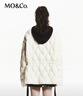 MO&Co.秋新品90%鴨絨羽絨服開(kāi)叉廓形飄帶肌理感外套 曬單實(shí)拍圖