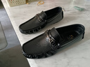 普步仕品牌真皮豆豆鞋男2026春秋新款潮牌一腳蹬輕奢樂(lè )福鞋休閑懶人鞋男 黑色 38 曬單實(shí)拍圖