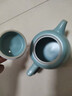 金鑲玉仿宋汝窯茶壺陶瓷天藍釉泡茶壺開(kāi)片可養功綠茶普洱壺夫茶具送禮物 悠然仿宋汝窯井欄壺 240ml 曬單實(shí)拍圖