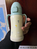 Grosmimi韓國進(jìn)口格羅咪咪嬰兒童保溫杯奶瓶吸管杯316不銹鋼學(xué)飲杯藍 曬單實(shí)拍圖