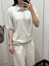 優(yōu)衣庫男裝女裝可機洗針織polo衫/短袖26春夏新款481725 30 淺米色 M 曬單實(shí)拍圖