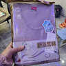中老年純棉秋衣秋褲套裝女?huà)寢尷先吮Ｅ瘍纫吕咸€(xiàn)衣線(xiàn)褲棉毛衫 圓領(lǐng) 2187丁香紫 3XL /105（建議135-155斤） 曬單實(shí)拍圖