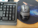 雙飛燕（A4TECH）FGS1010Q 104鍵無(wú)線(xiàn)鍵鼠套裝 輕音人體工學(xué)筆記本電腦辦公打字薄膜鍵盤(pán)鼠標套裝 遂空灰 曬單實(shí)拍圖