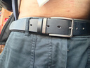 JEEP SPIRIT吉普皮帶男士商務(wù)時(shí)尚針扣頭層牛皮腰帶送男友老公生日情人節禮物 曬單實(shí)拍圖
