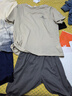 宜而爽男士睡衣男夏季薄款棉套頭短袖短褲寬松休閑印花家居服套裝可外穿 曬單實(shí)拍圖