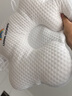 盟石（cute stone）定型枕嬰兒0-6個(gè)月睡圓頭嬰兒定型枕頭0-1歲糾正頭型新生兒童枕頭 白藍 【0-6個(gè)月】10A抗菌-涼暖雙面 0-2歲寶寶定型枕頭可機洗 曬單實(shí)拍圖