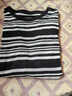 德瑪納【100萊賽爾】春季復古風(fēng)條紋顯瘦藏肉寬松彈力t恤女高級感 曬單實(shí)拍圖