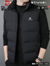 皮爾卡丹（pierre cardin）棉衣馬甲男秋冬季外套坎肩無(wú)袖背心休閑保暖半袖上衣 黑色 5XL 曬單實(shí)拍圖