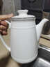 耐高溫陶瓷壺創(chuàng  )意茶壺白瓷釉下彩水壺涼水壺冷水壺可裝開(kāi)水泡茶壺 白瓷壺（1650ML）A蓋 1650ml 曬單實(shí)拍圖