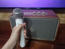 漫步者（EDIFIER）新品K300多功能K歌 居家藝術(shù)音箱 桌面藍牙音響 家庭KTV 無(wú)線(xiàn)藍牙6.0 木紋色 雙麥 曬單實(shí)拍圖