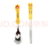 樂(lè )扣樂(lè )扣（LOCK&LOCK）兒童勺筷套裝進(jìn)口小學(xué)生餐具304不銹鋼卡通湯勺筷 筷子勺子組合 曬單實(shí)拍圖