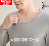 紅豆內衣男純棉秋衣秋褲男打底圓領(lǐng)薄款情侶保暖內衣 淺銀灰 曬單實(shí)拍圖