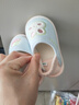 牧童寶寶拖鞋男女童靜音室內居家鞋軟底可愛(ài)卡通嬰兒棉拖鞋 奶油藍150 曬單實(shí)拍圖