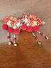 NIANFIN新年紅色發(fā)夾女童過(guò)年古風(fēng)漢服蝴蝶結頭飾女兒童喜慶寶寶發(fā)卡發(fā)飾 曬單實(shí)拍圖