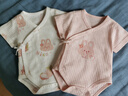 童泰（TONGTAI）嬰兒短袖包屁衣夏季純棉寶寶連體衣新生兒衣服哈衣爬服粉色66cm 曬單實(shí)拍圖