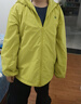 蜜撲【三防膠囊殼】?jì)和锛具B帽輕量薄絨沖鋒外套 介黃 140cm 曬單實(shí)拍圖