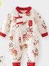童戀初心嬰兒連體衣新生兒寶寶滿(mǎn)月大紅過(guò)年喜慶衣服爬服2025新款夾棉加厚 曬單實(shí)拍圖