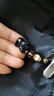 妙韻真品黑曜石十二生肖吊墜包掛男女黑色水晶鑰匙扣手機鏈掛件吉祥物 生肖羊鑰匙扣 曬單實(shí)拍圖