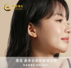 中國黃金（CHINA GOLD）黃金耳釘女士999足金雪花耳釘新年情人節禮物送女友老婆 【京速達】足金耳釘約0.8g*甄選禮盒 曬單實(shí)拍圖