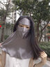 Siggi真絲長(cháng)款防曬面罩女夏季遮臉?lè )里L(fēng)口罩披風(fēng)長(cháng)款面罩女送女生 曬單實(shí)拍圖