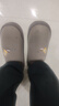 華美健步純色半包棉拖男女保暖加絨室內外穿棉拖鞋HM2506卡其色44-45碼 曬單實(shí)拍圖