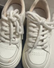 達芙妮厚底板鞋女百搭熊貓鞋運動(dòng)休閑鞋松糕增高小白鞋女 米色 38  曬單實(shí)拍圖