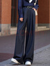 德瑪納【高智通勤】秋季知性簡(jiǎn)約垂感褶皺直筒藏肉小個(gè)子氣質(zhì)女式休閑褲 曬單實(shí)拍圖