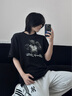 TOMMY JEANSTommy26春夏新款男裝純棉潮流趣味卡通印花寬松短袖T恤節日禮物 黑色BDS S （推薦：120-135斤） 曬單實(shí)拍圖