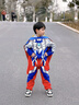ULTRAMAN男童奧特曼衣服春秋發(fā)光套裝兒童男孩帥氣小孩洋氣賽羅蜘蛛俠童裝 披風(fēng)款【賽羅】（發(fā)光） 【披風(fēng)+套裝】 130 【建議身高120-130cm】 曬單實(shí)拍圖