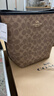 蔻馳（COACH）【品牌直供】女士CITY迷你斜挎水桶包卡其配黑色CT800禮物 曬單實(shí)拍圖