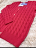 納維凱爾（Navigare）兒童紅色毛衣女童新年衣服拜年服開(kāi)衫外套百搭新麻花開(kāi)衫深紅160 曬單實(shí)拍圖