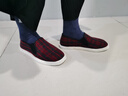 老北京布鞋女新款手工千層底休閑軟底工作透氣一腳蹬媽媽平底布鞋 紅條紋  36 （適合37） 曬單實(shí)拍圖