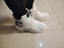 庫彬春季男士增高鞋運動(dòng)鞋隱形內增高男鞋韓版休閑鞋潮鞋男內增高板鞋 白黑10cm 41 內增高鞋 曬單實(shí)拍圖