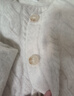 優(yōu)衣庫童裝女童souffle yarn舒芙蕾開(kāi)衫長(cháng)袖毛衣外套478173 01 乳白色 150 曬單實(shí)拍圖