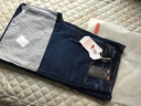 京東京造牛仔褲女2026春季新款萊卡彈力垂感直筒休閑褲 深藍2XL 曬單實(shí)拍圖