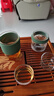 美斯尼 旅行茶具套裝快客杯便攜茶具包泡茶壺玻璃茶杯過(guò)濾網(wǎng)一壺二杯玻璃迷你功夫茶具套裝旅行出差茶具 墨綠色 曬單實(shí)拍圖