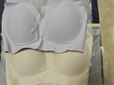 ubras【2件裝】無(wú)尺碼免拆V領(lǐng)內衣女背心美背粉底液色文胸罩無(wú)痕隱形 柔灰紫+燕麥奶 曬單實(shí)拍圖