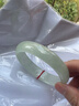 冰種飄花翡翠手鐲正品冰糯種翡翠玉鐲緬甸翡翠玉手鐲高檔玉鐲子 內徑54mm 曬單實(shí)拍圖