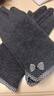 南極人手套冬季女保暖騎行開(kāi)車(chē)加絨防風(fēng)防寒觸屏女士手套NW-263 灰色 曬單實(shí)拍圖